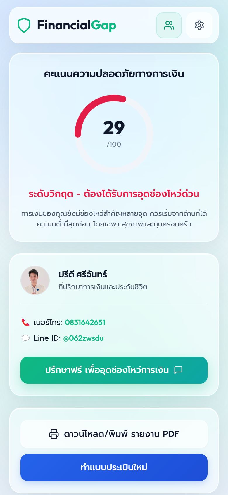 ผลวิเคราะห์ช่องโหว่ 6 ด้าน